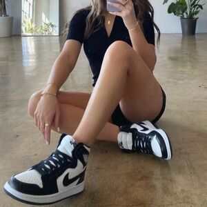 Jordan 1s- Black and white high tops